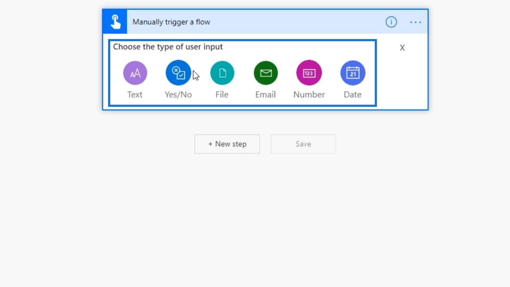Workflow-invoer in Microsoft Power Automate
