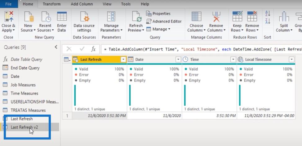 Date et heure de la dernière actualisation dans LuckyTemplates - Solution mise à jour