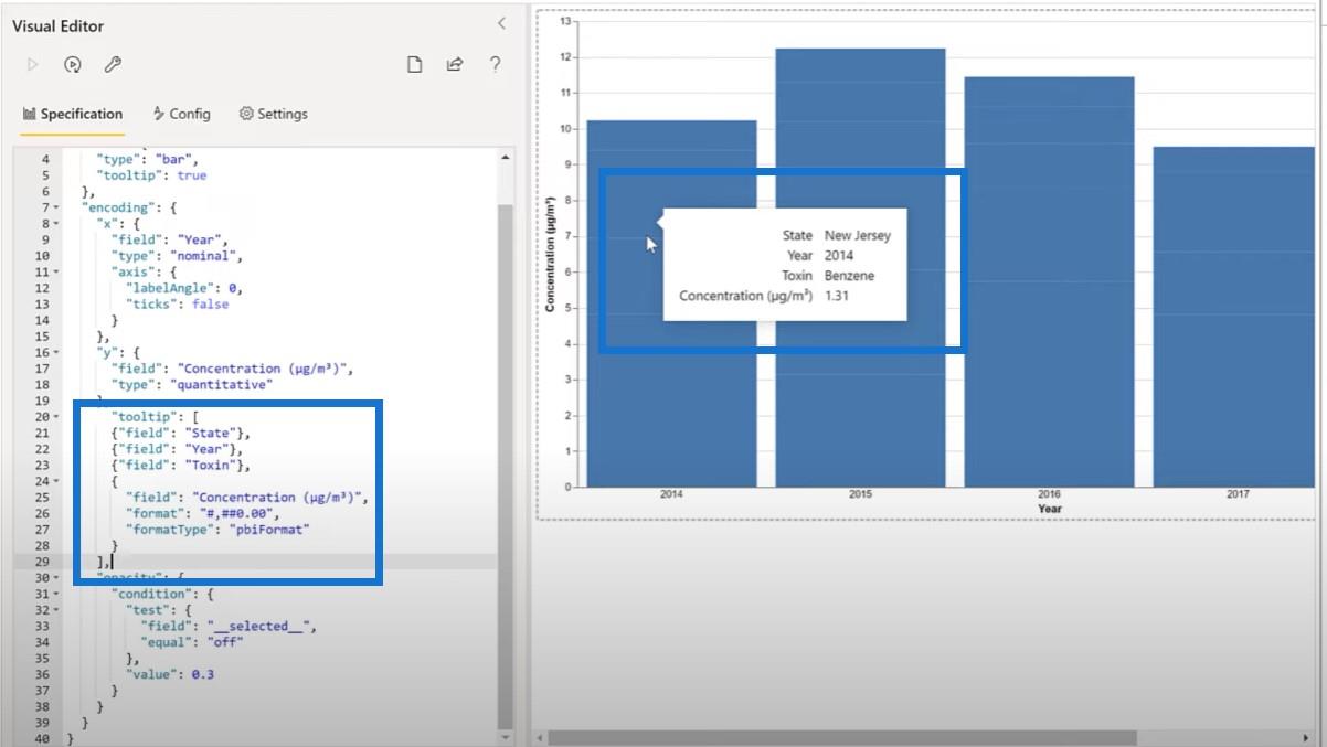 Tutoriel Vega-Lite : Explorer le visuel personnalisé Deneb dans LuckyTemplates