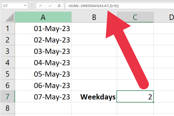 Comment utiliser la fonction Jour de la semaine dans Excel