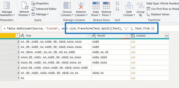 Utilizarea Editorului avansat Power Query pentru a extrage valori înainte de un anumit text