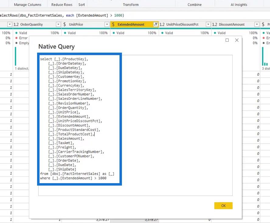 查詢折疊和連接到 SQL Server