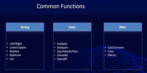 常用 SQL 函數：概述