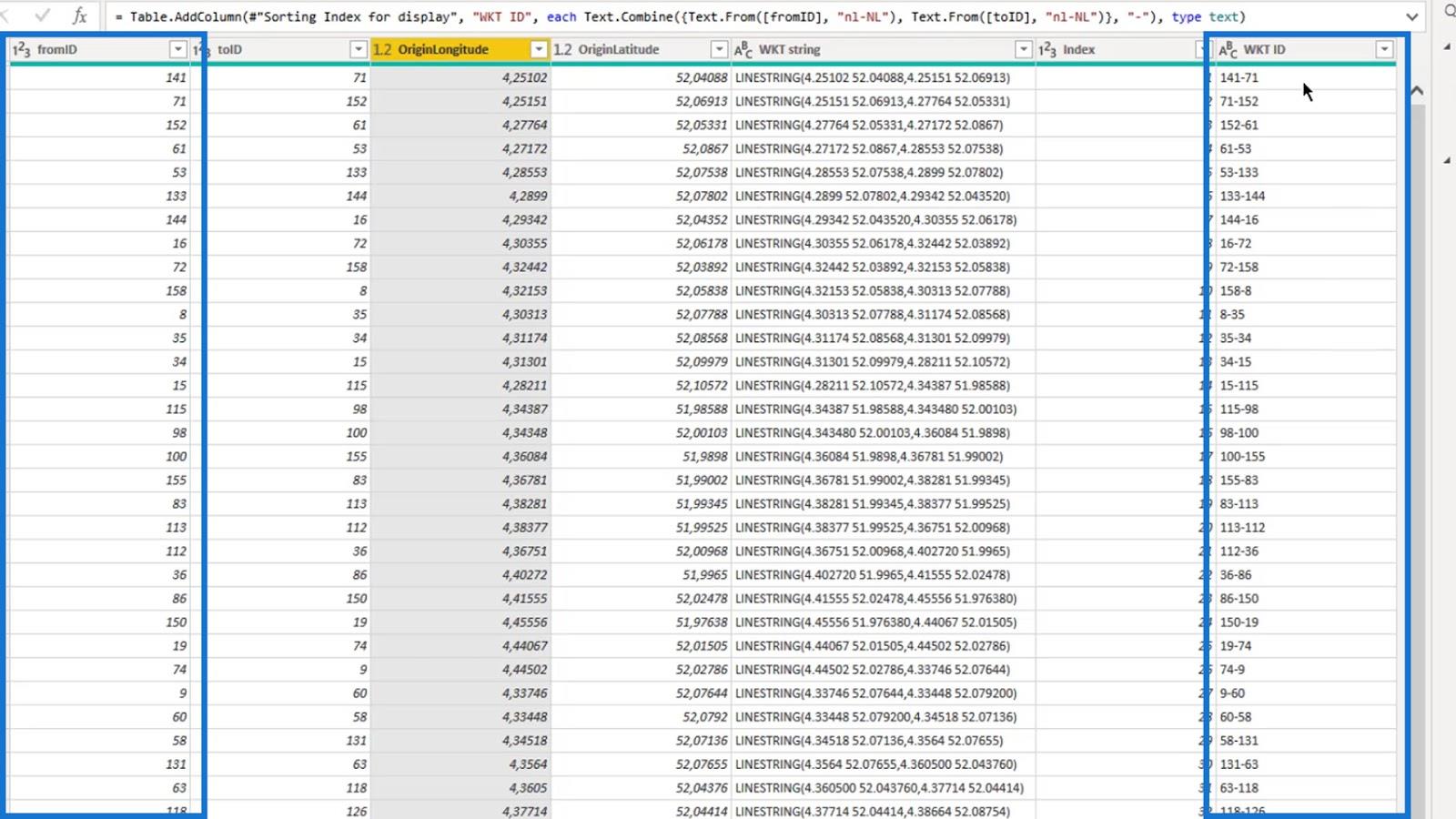 Visual do mapa de ícones do LuckyTemplates: strings WKT