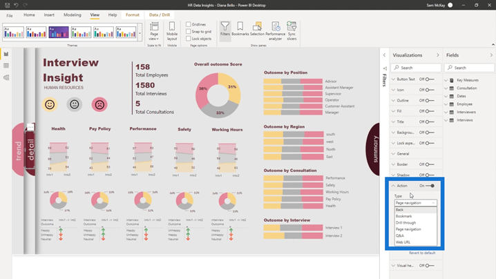 Conception de tableau de bord LuckyTemplates - Une idée impressionnante de visualisation de rotation de page