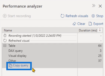 Interogări LuckyTemplates Performance Analyzer: o prezentare generală