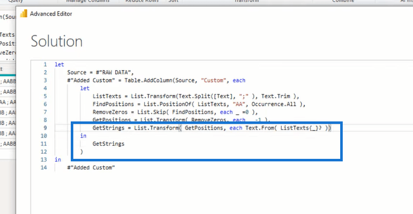 Belirli Bir Metinden Önceki Değerleri Ayıklamak İçin Power Query Advanced Editor'ı Kullanma