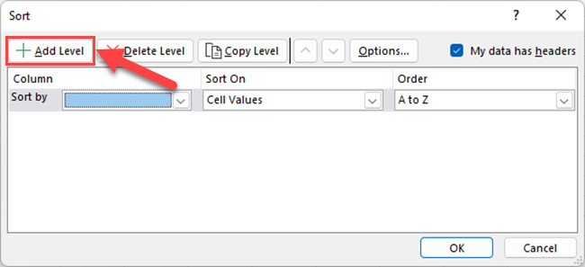 如何在具有多列的 Excel 中按字母順序排序