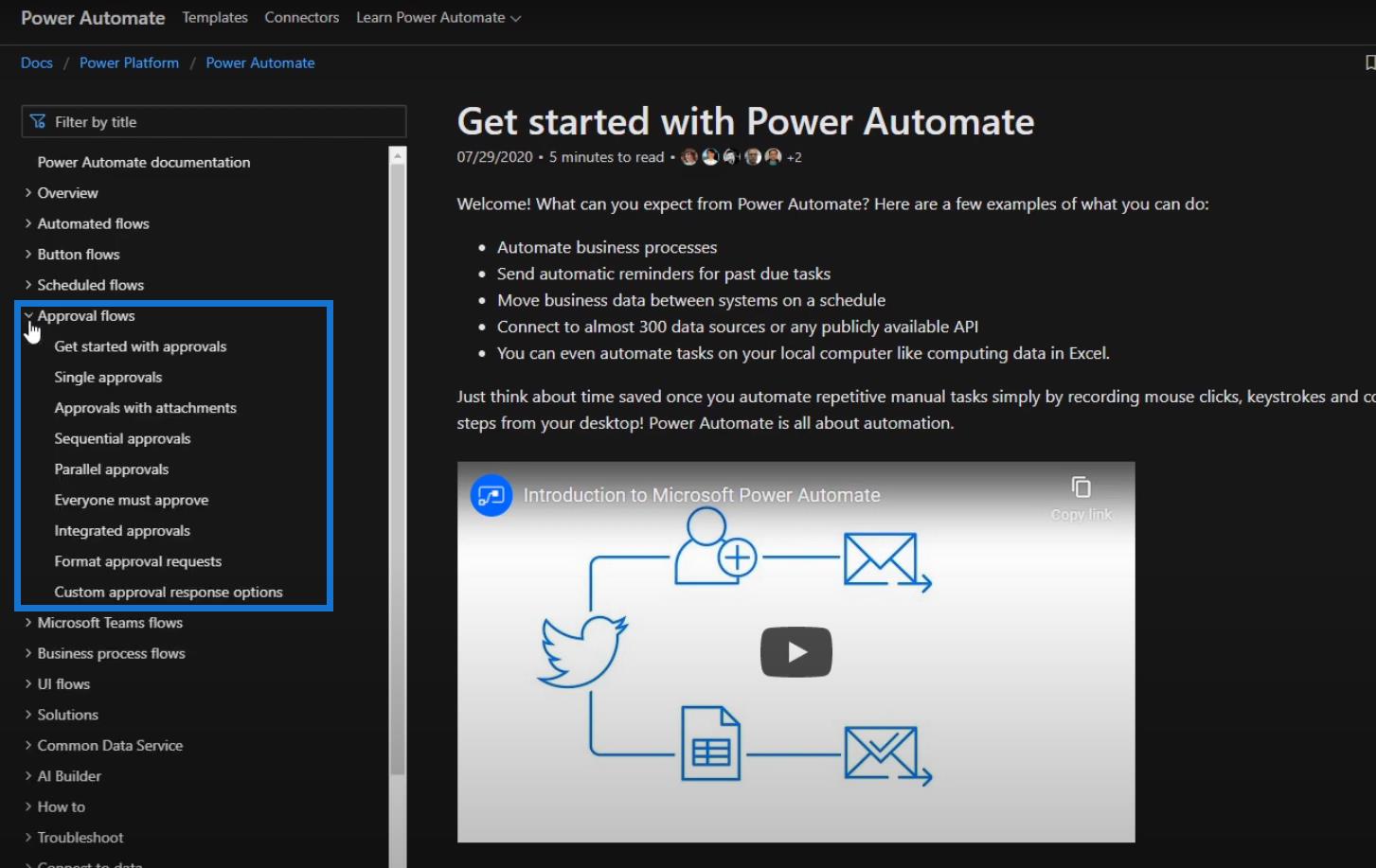 Tutorial de documentación de Power Automate