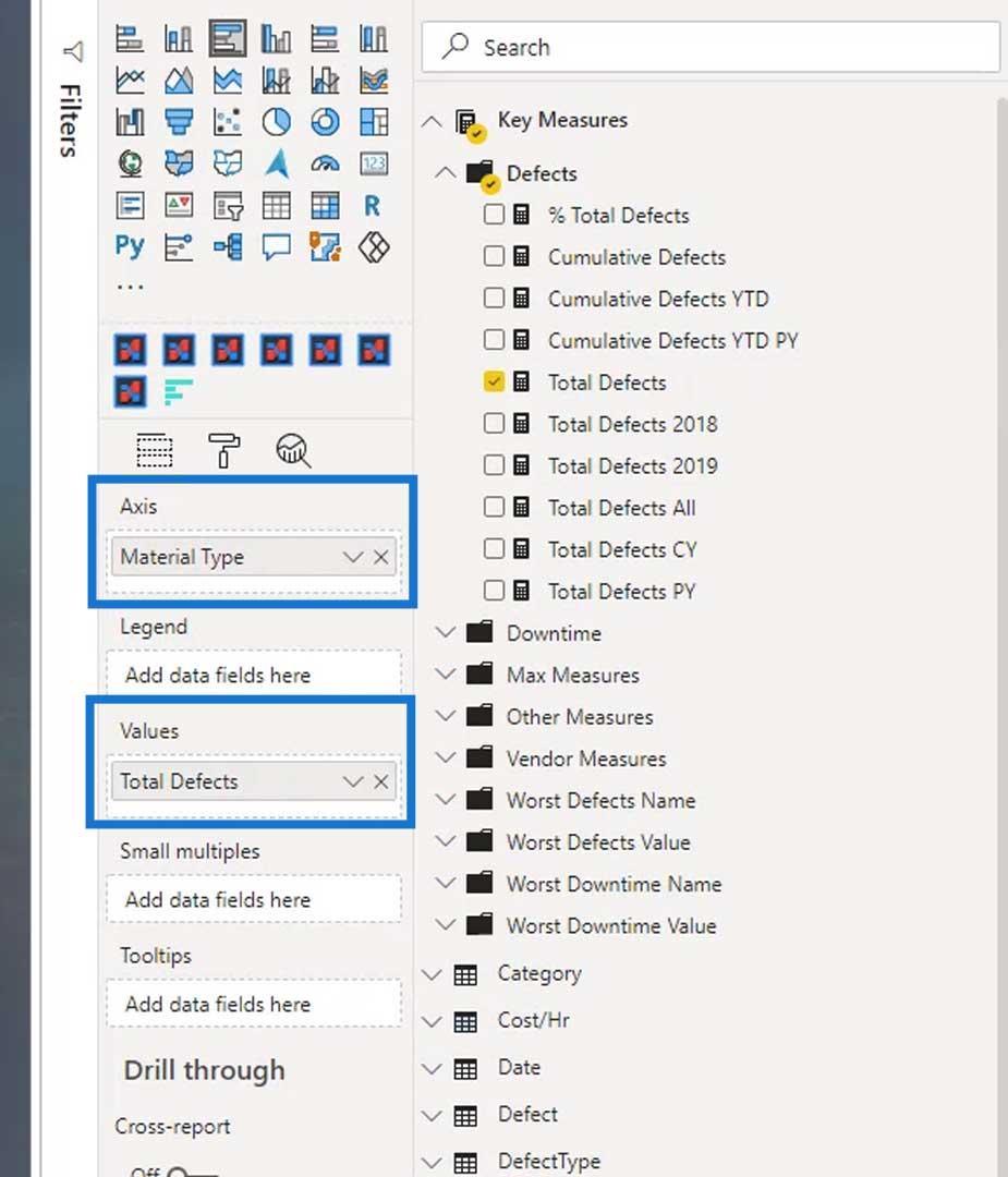 Gráfico de barras personalizado en LuckyTemplates: Variedades y modificación