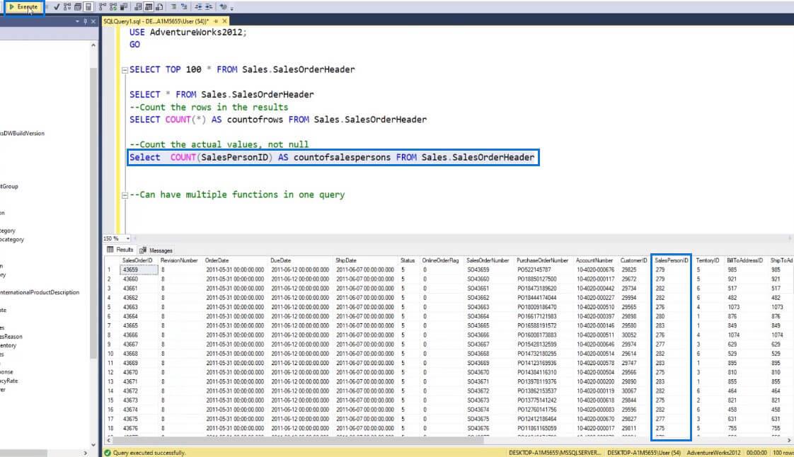 Funcții agregate în SQL și utilizarea lor