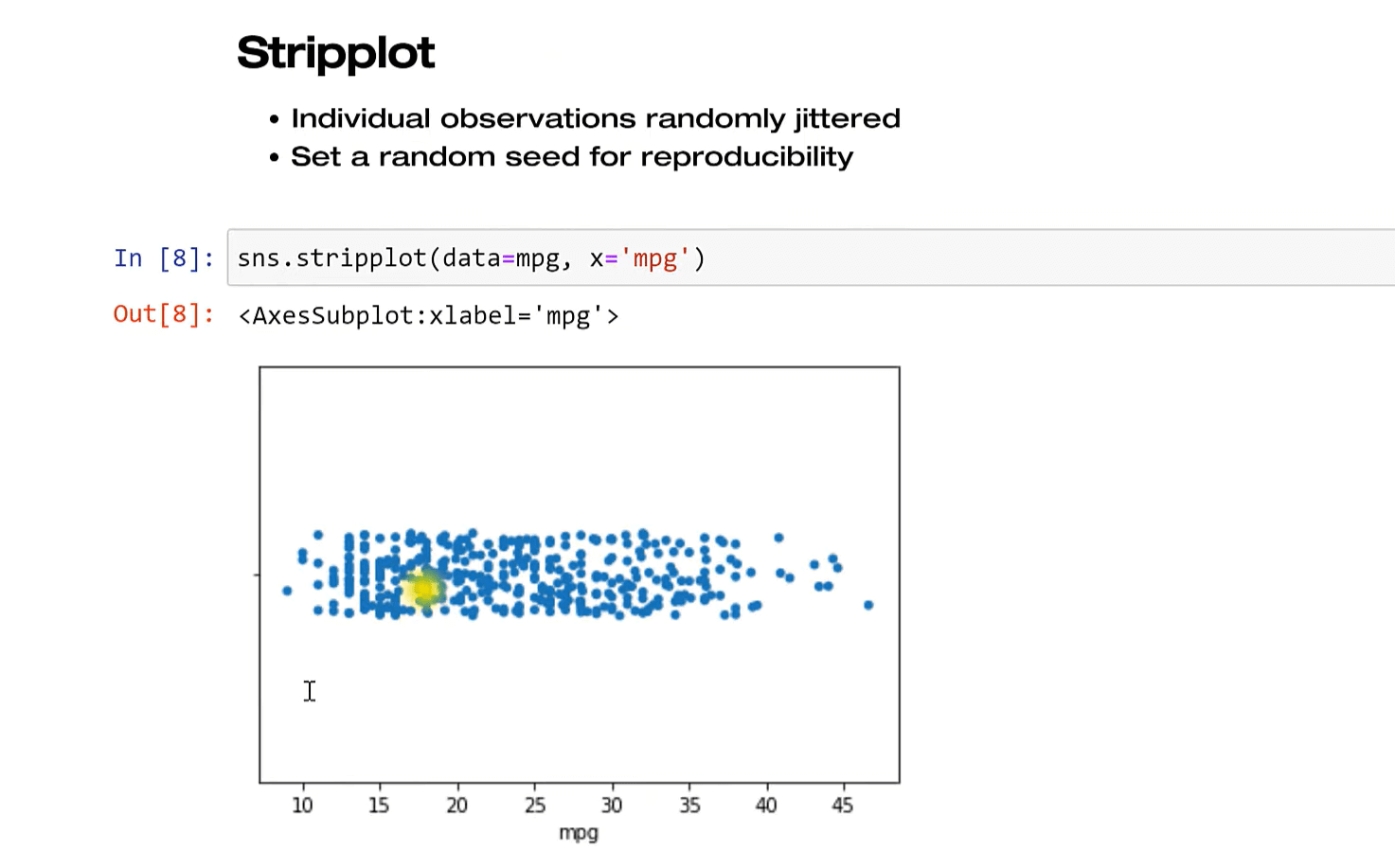 Fonction Seaborn en Python pour visualiser la distribution d'une variable