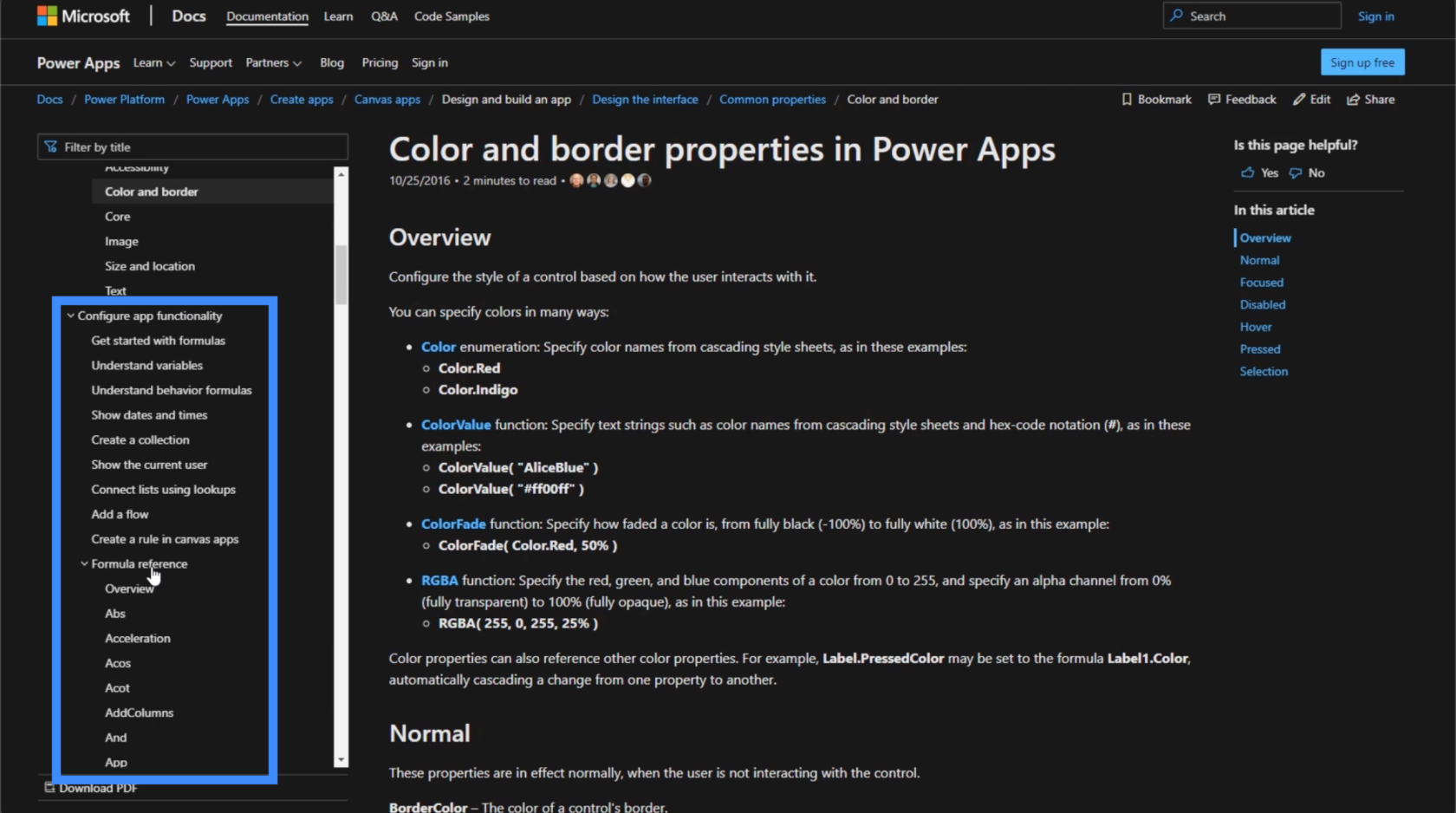 PowerApps 文檔：使用 MS Docs 實現專家功能