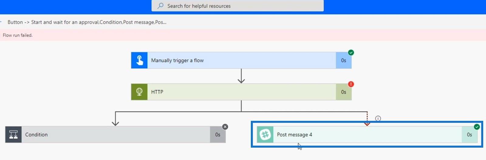 Gestion des erreurs dans Power Automate via le branchement parallèle