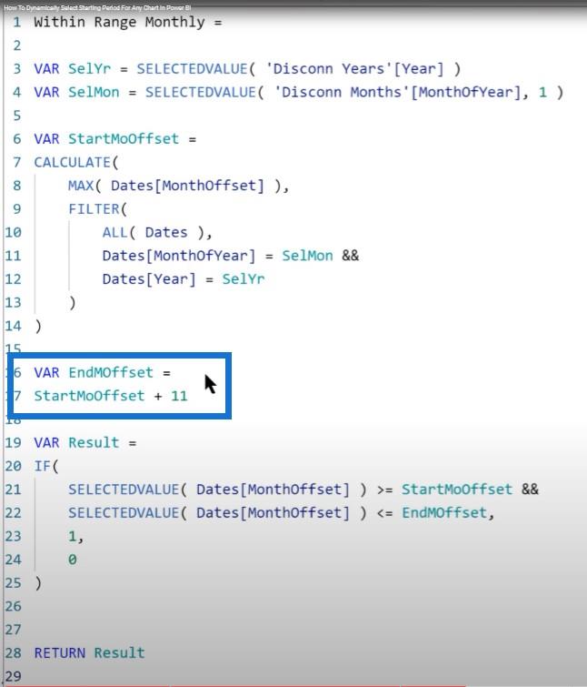 Time Intelligence In DAX : comment sélectionner dynamiquement la période de démarrage