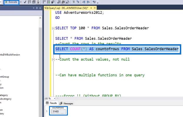 Funcții agregate în SQL și utilizarea lor