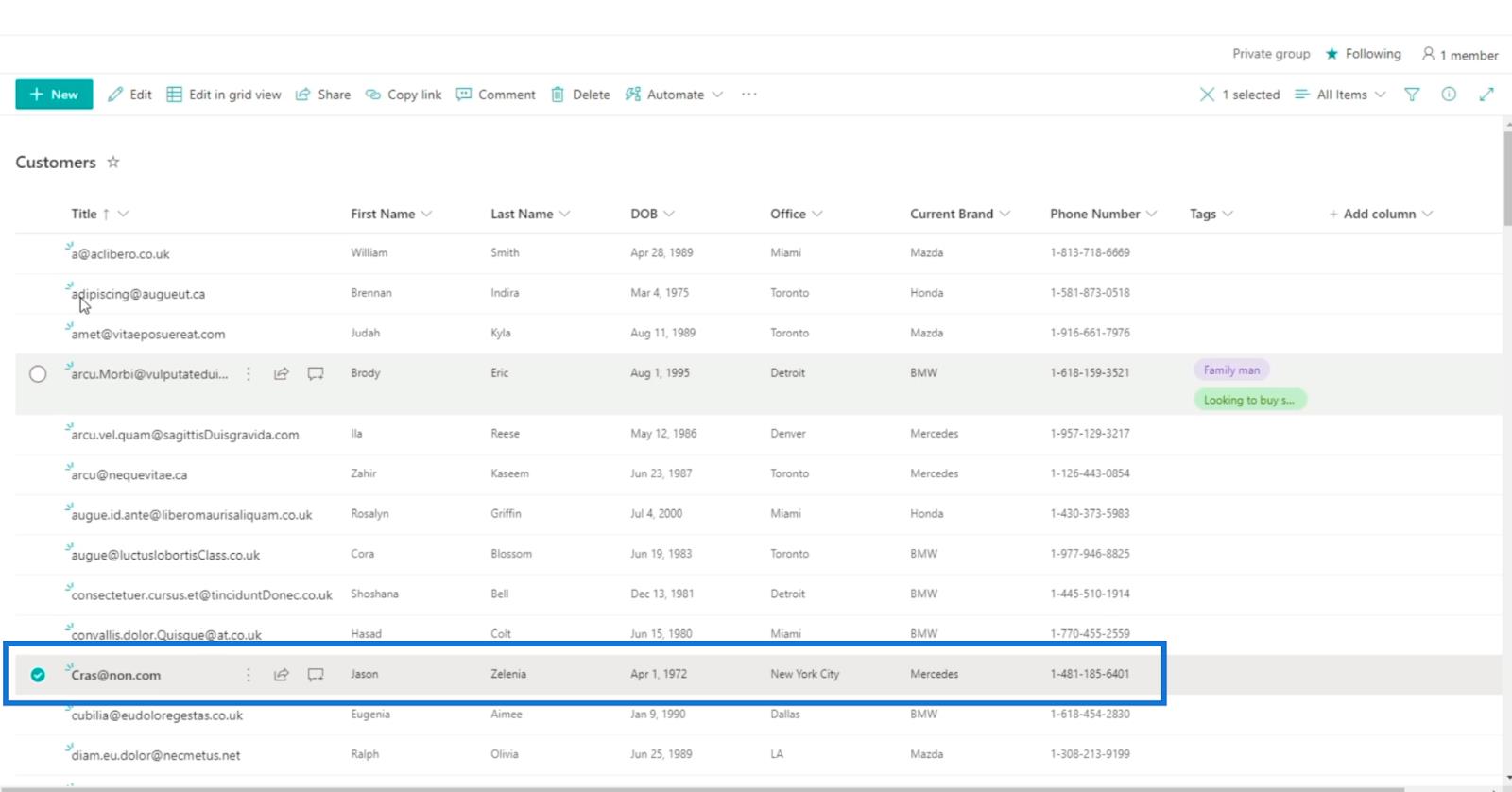 在列表中添加 SharePoint 選擇字段