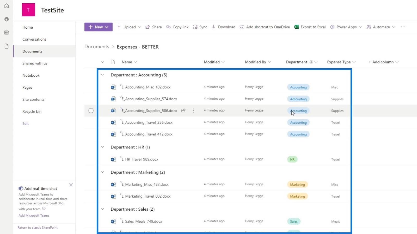 SharePoint 文件中的元數據過濾