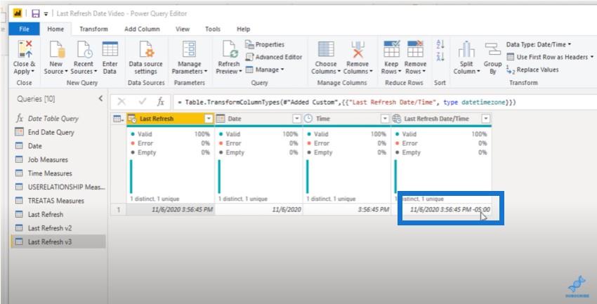 Date et heure de la dernière actualisation dans LuckyTemplates - Solution mise à jour