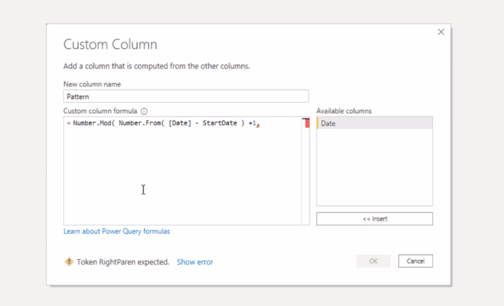 Power Query M : Modèle 0-1 en alternance dans le tableau des dates