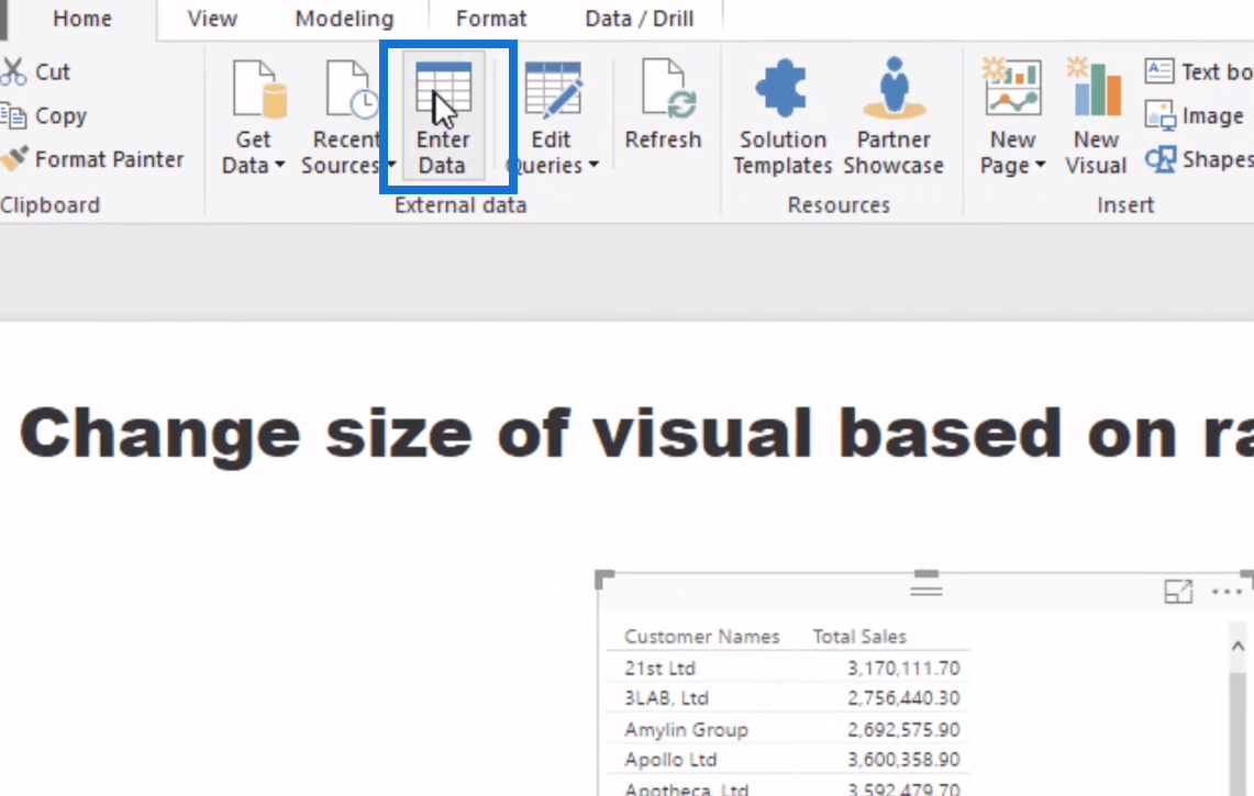 Visuels LuckyTemplates : Modifier la taille en fonction de la logique de classement