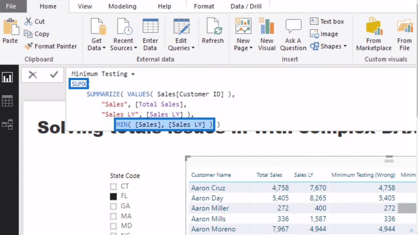 LuckyTemplates で DAX メジャーを使用して間違った合計を修正する