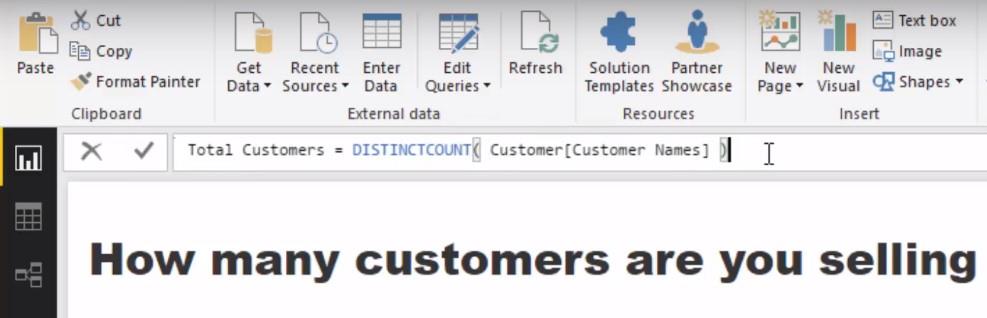 Numărarea clienților în timp folosind DISTINCTCOUNT în LuckyTemplates