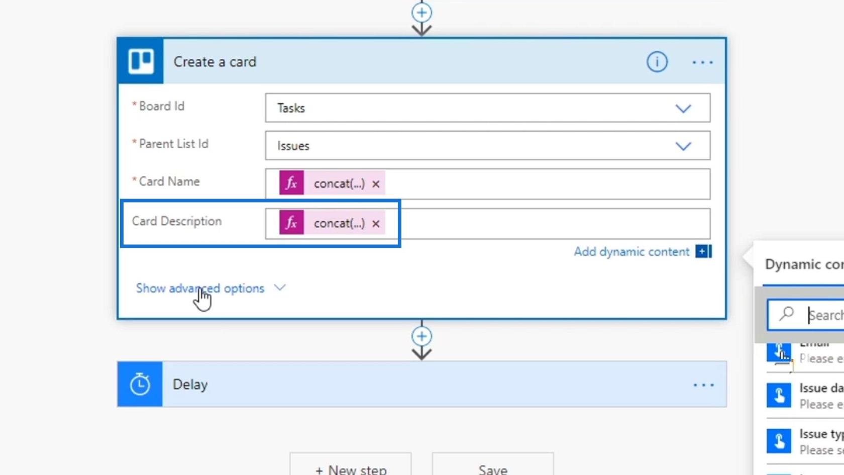 Entradas de fluxo de trabalho no Microsoft Power Automate