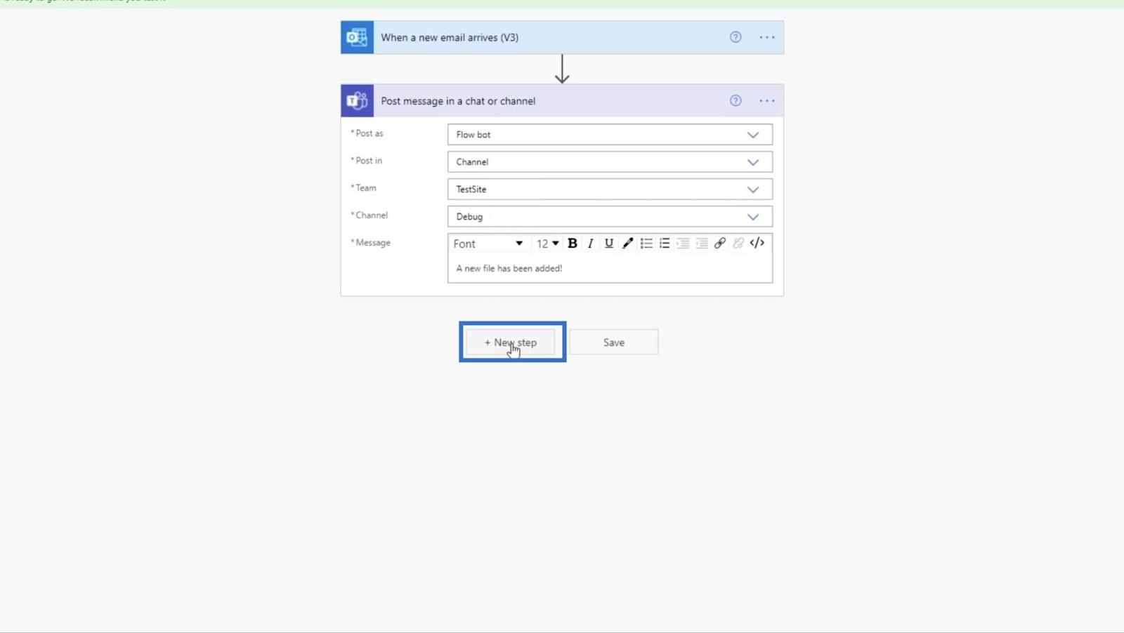 MS Flow : comment télécharger dans SharePoint par e-mail