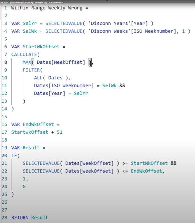 Time Intelligence In DAX : comment sélectionner dynamiquement la période de démarrage