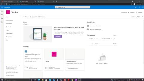 Site SharePoint | Aspect și meniu