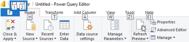 Outils, onglets et interface utilisateur Power Query