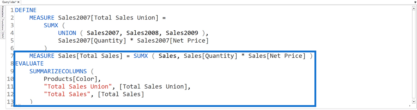 Fonction UNION DAX vs Power Query