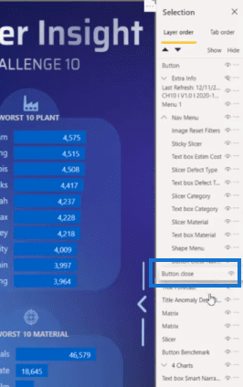 Menu de navigation dynamique à l'aide des filtres LuckyTemplates