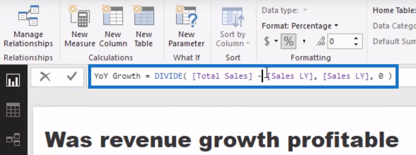 Utilisez LuckyTemplates Analytics pour vérifier si la croissance des revenus est rentable