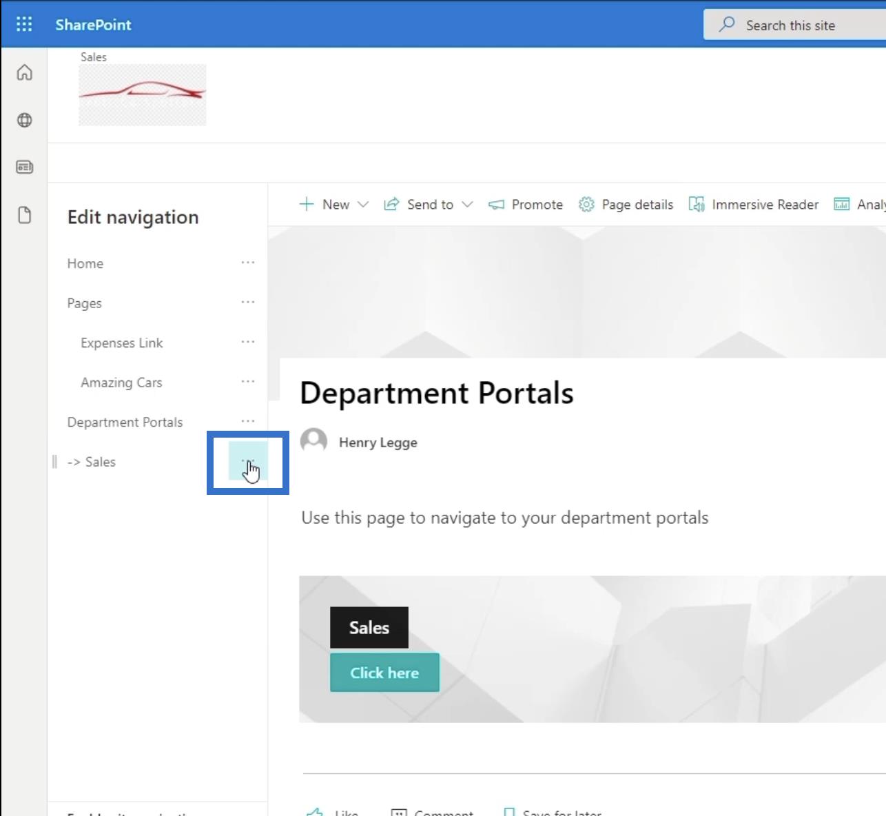 Éléments de navigation du site SharePoint : un aperçu