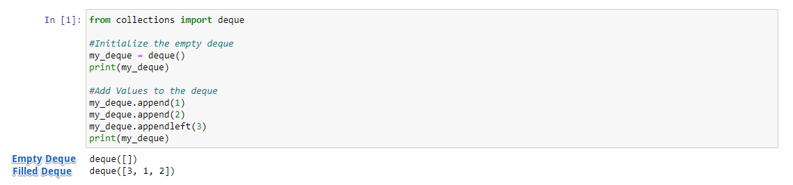 Deque en Python – Tutorial con ejemplos