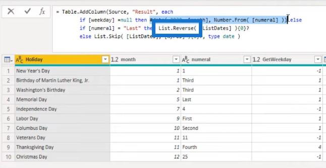 Calendrier perpétuel des vacances – POTW #12 (Solution Power Query)