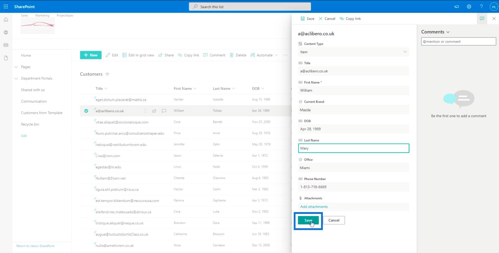 SharePoint 列表項：編輯單個和多個項目