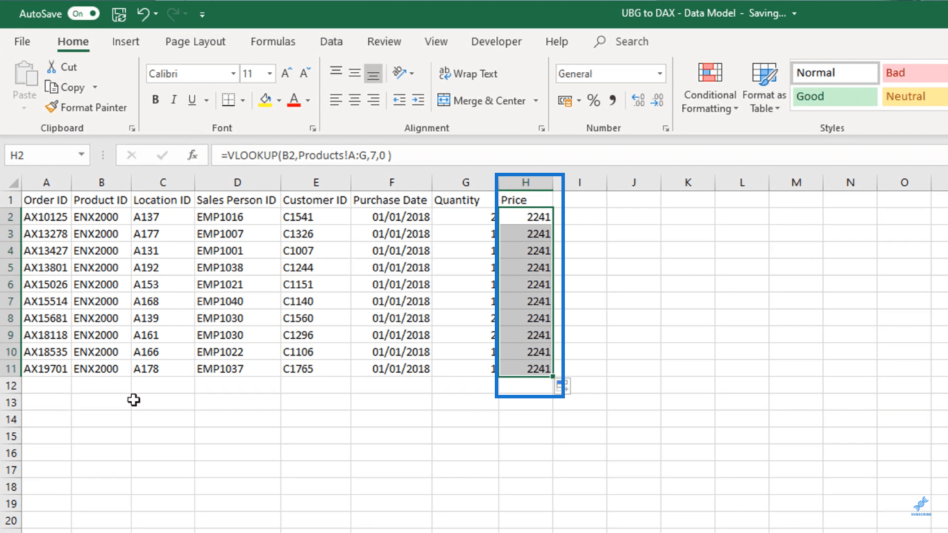 LuckyTemplates 和 Excel：DAX 公式的差異