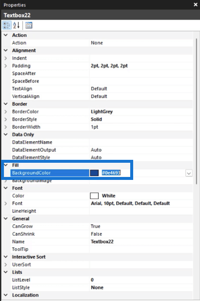 So formatieren Sie ein SSRS Report Builder-Datenbalkendiagramm