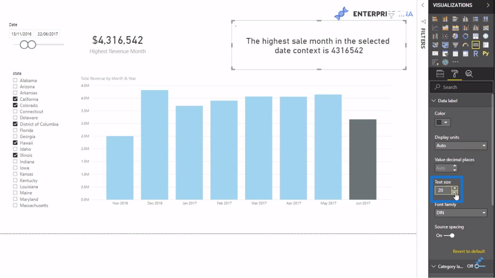 Technique de visualisation de données LuckyTemplates : création d'un en-tête ou d'un titre dynamique