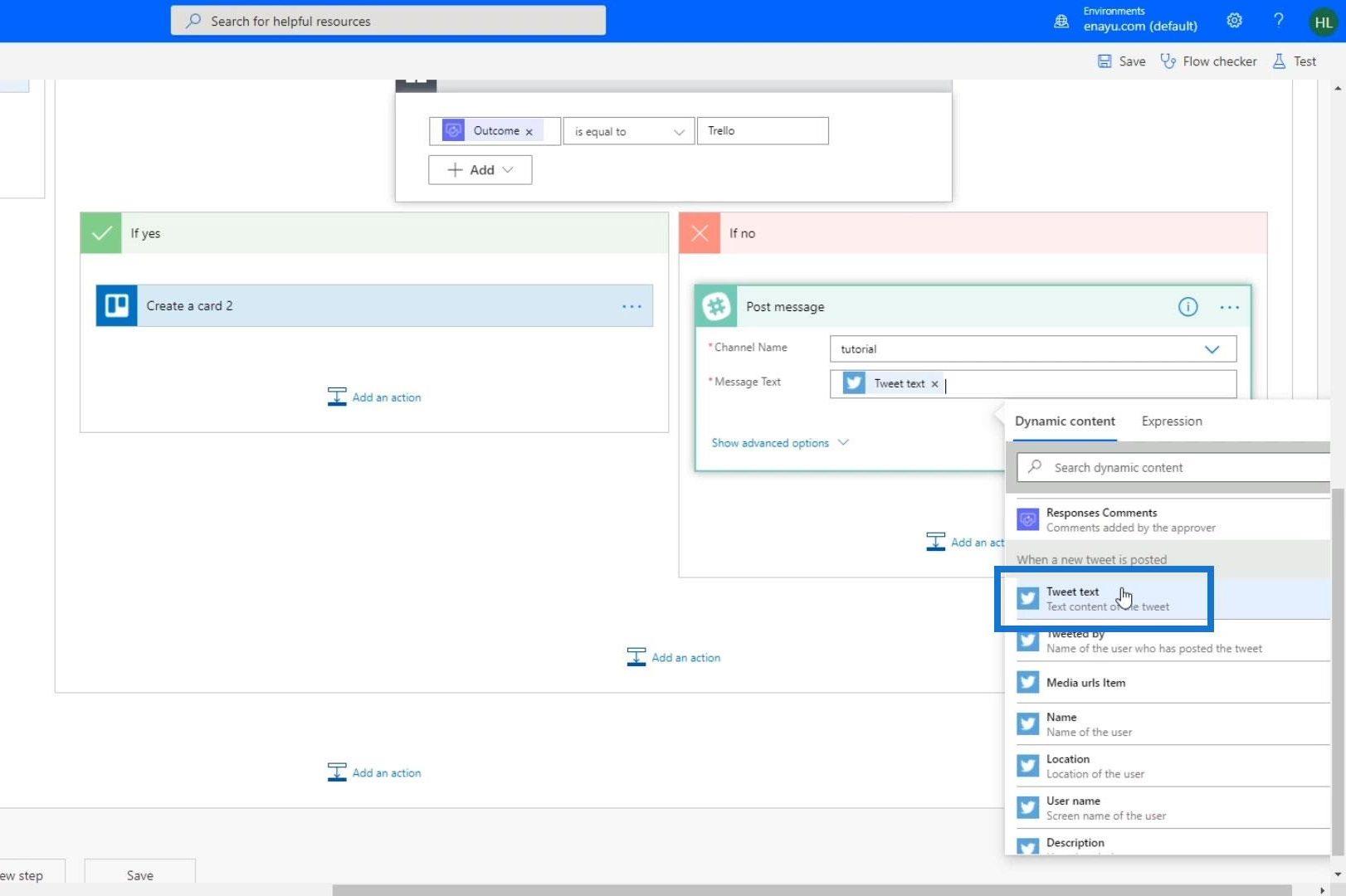 여러 옵션이 있는 Microsoft Flow 승인