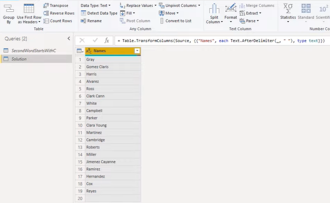 Power Query Filter By A Specific First Letter Or Character教程