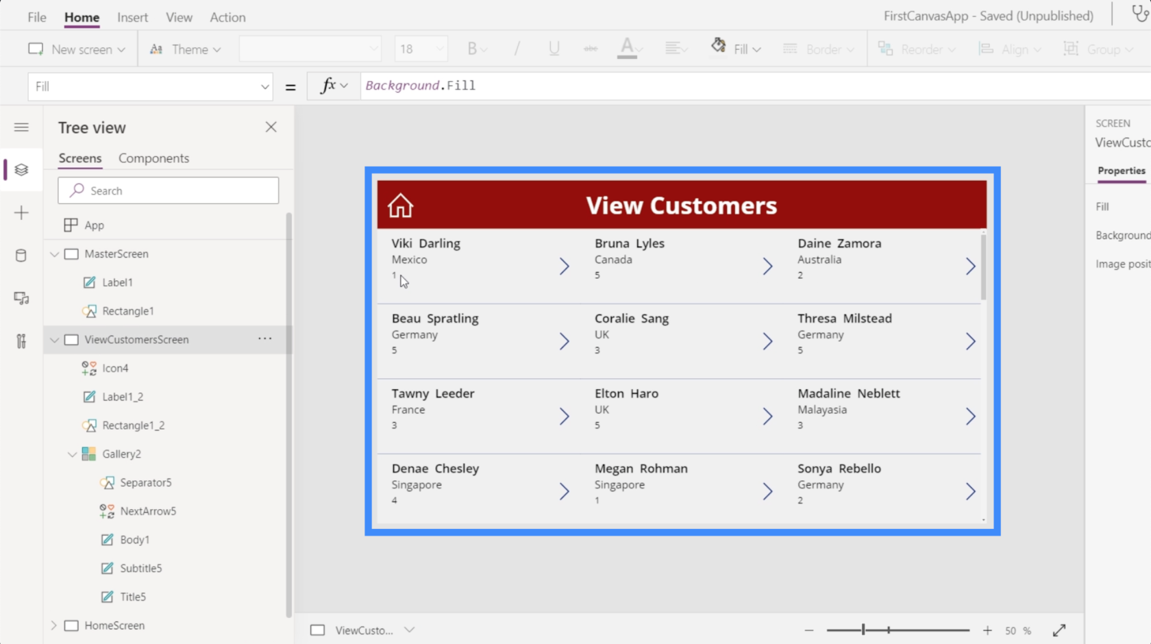 PowerApps 搜索字段：如何添加和自定義