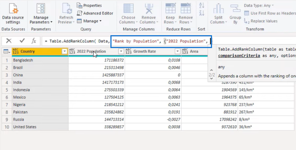 Desafío de la columna de transformación de Power Query: datos apilados en una tabla ordenada