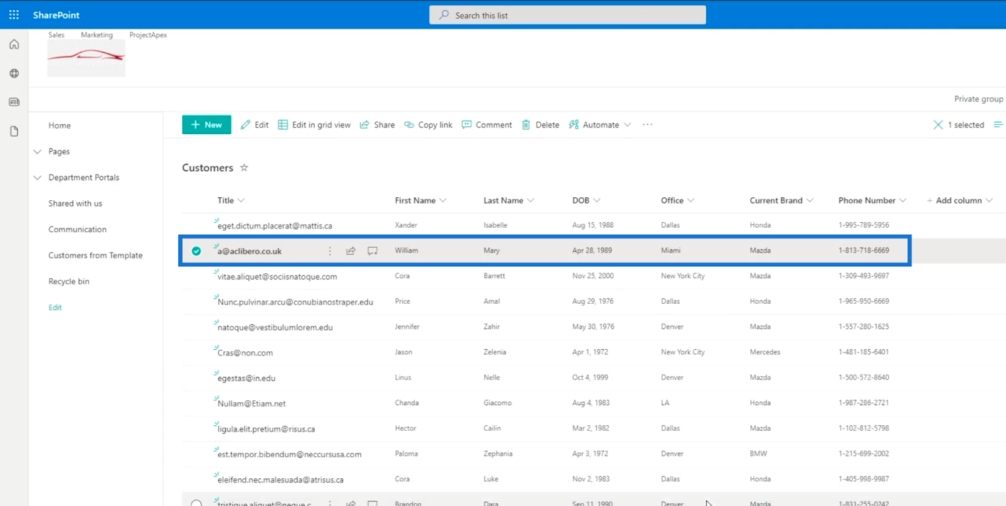 SharePoint 列表項：編輯單個和多個項目