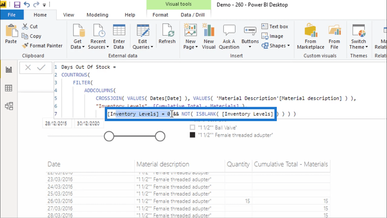 Calculer les jours sans stock – LuckyTemplates Inventory Management Insights