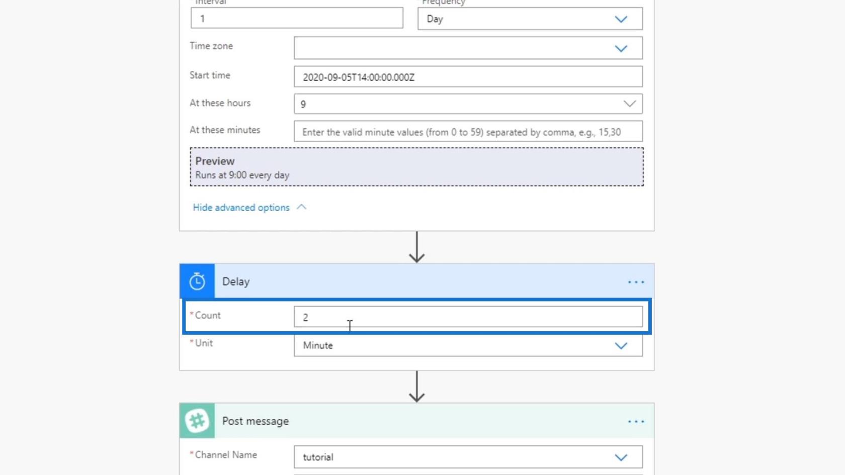 Workflows planifiés dans Microsoft Power Automate