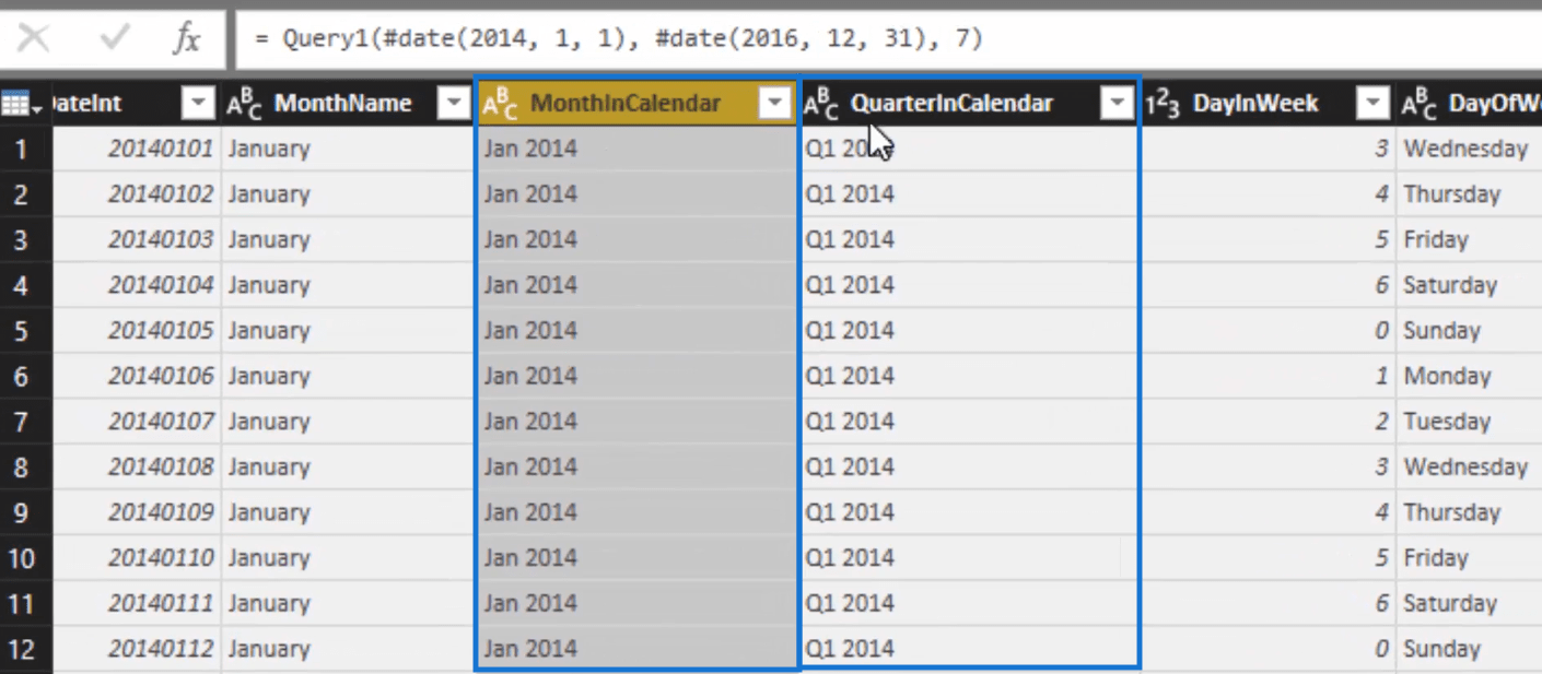 Créer un tableau de dates complet dans LuckyTemplates très rapidement